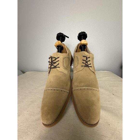 Stacy Adams Men's Cap Toe Dress Shoes  Size 13M Suede Sand - Picture 3 of 9